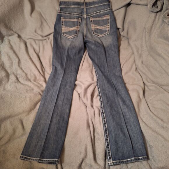 Cruel Denim Hannah Womens Flare Embroidered Blue Jeans Size 28 - Picture 9 of 14